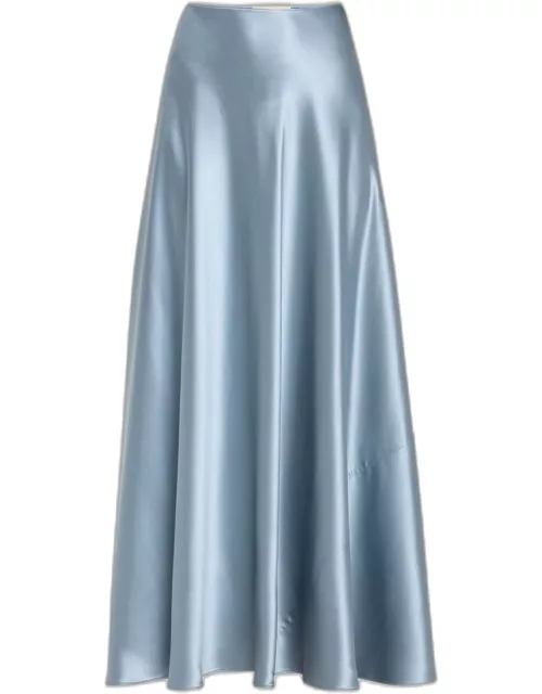 Antonia Paneled Maxi Silk Skirt