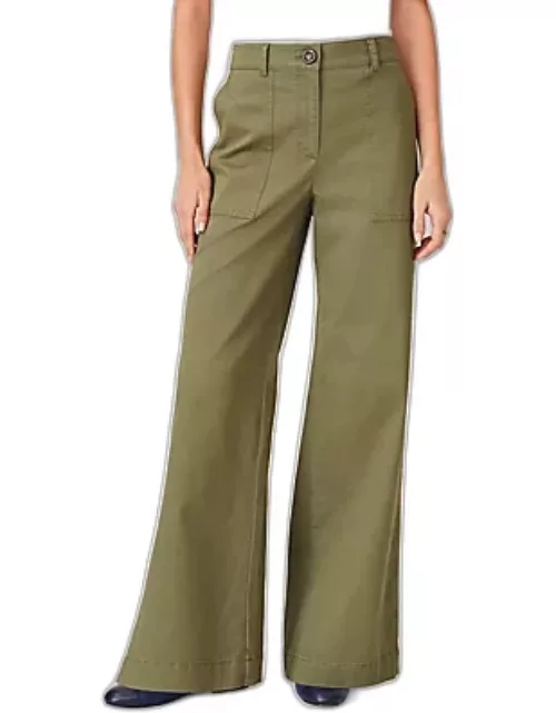 Ann Taylor Petite AT Weekend Wide Leg Chino Pant