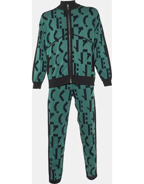 Kenzo Green Logo Knit Track Suit Set M/