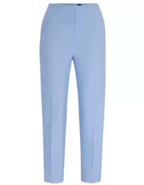 Relaxed-fit trousers with a tapered leg- Blue Women's Formal Pant