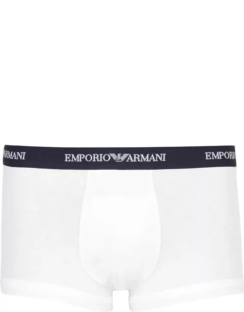 Emporio Armani White Stretch Cotton Boxer Briefs, Briefs, Set of Three