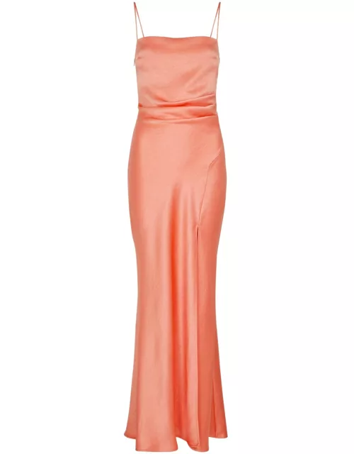 Bec & Bridge Nadia Satin Maxi Dress - Peach - 6 (UK6 / XS)