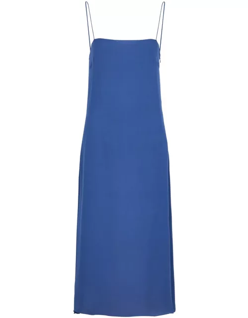 Khaite Sicily Silk Midi Slip Dress - Blue - 8 (UK12 / M)