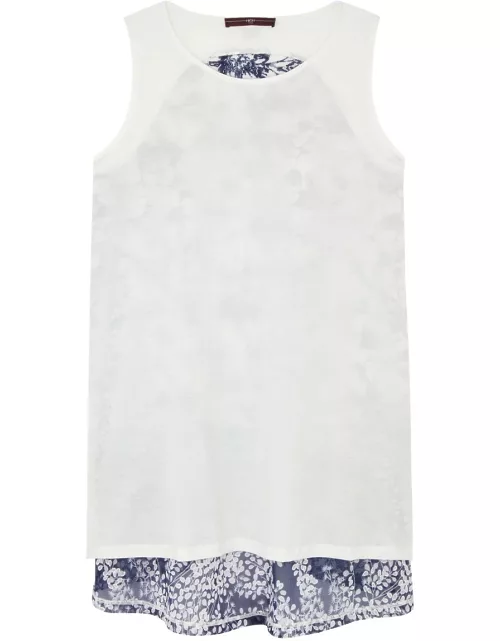 High With Grace Lace-panelled Cotton top - White - L (UK14 / L)