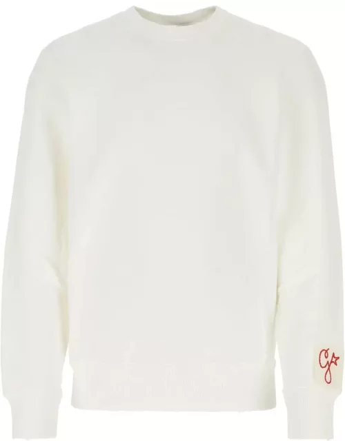 Golden Goose Sweatshirt In White Cotton