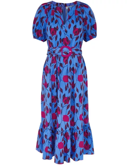 Diane Von Furstenberg Lindy Printed Stretch Cotton-poplin Midi Dress - Multicoloured - 4 (UK8 / S)
