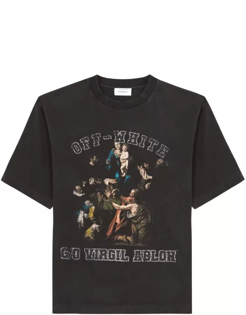 Off-white Mary Skate Printed Cotton T-shirt - Black And White