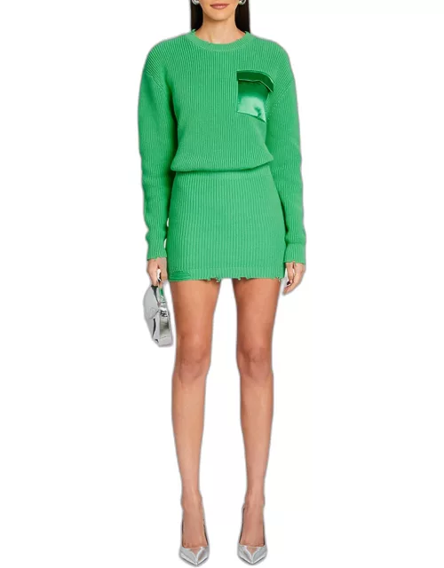 Daniella Distressed Sweater Dres
