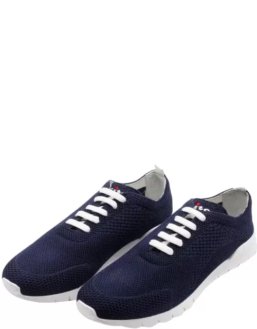 Kiton Sneaker Shoe Made Of Knit Fabric. The Bottom, With A White Sole, Is Flexible And Extra Light; The Elastic Tongue Ensures Greater Comfort. Logo