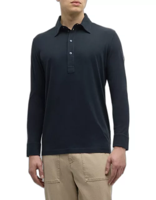 Men's Solid Cotton Polo Shirt