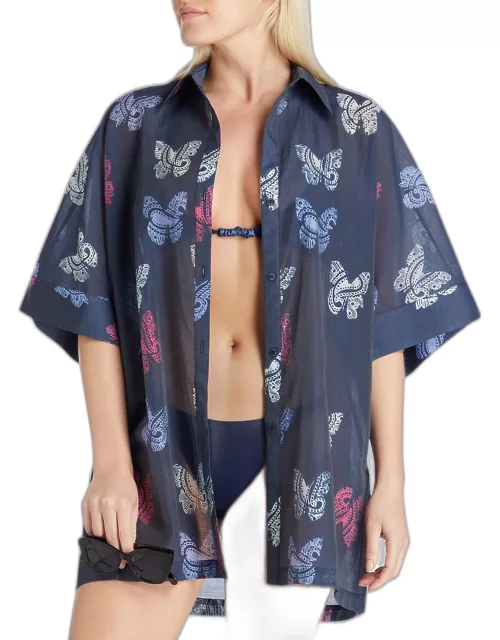 Sydney Sheer Butterfly Shirtdres