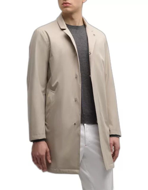 Men's Nylon Hooded Overcoat