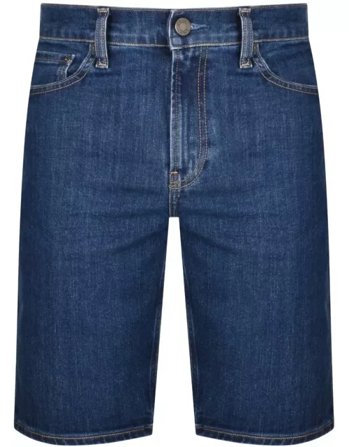 Calvin Klein Slim Mid Wash Denim Shorts Blue
