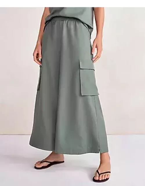 Ann Taylor Haven Well Within Drapey Twill Cargo Culotte