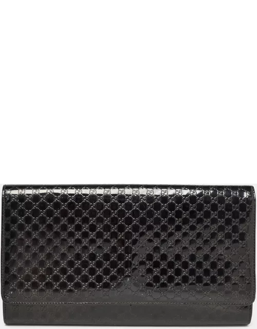 Gucci Black Microguccissima Patent Leather Broadway Clutch