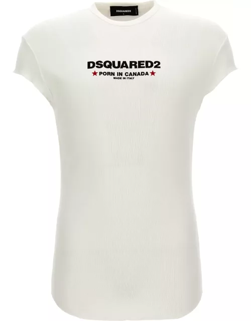 Dsquared2 Choke Fit Ribbed T-shirt