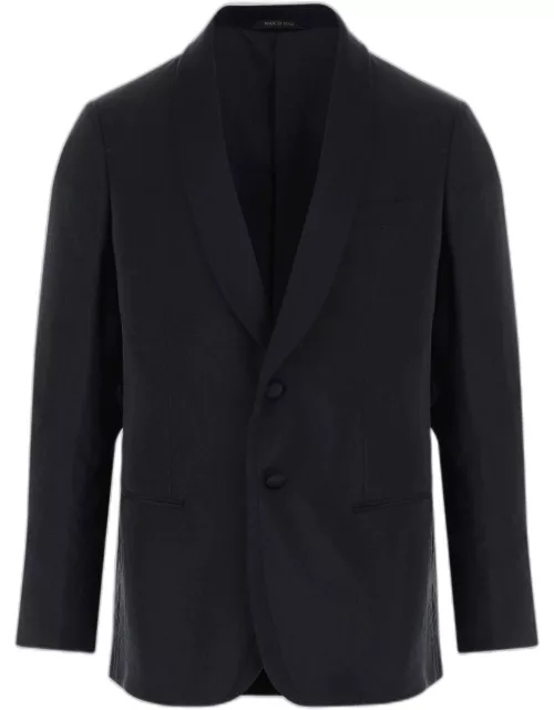 Giorgio Armani Silk Blend Single-breasted Jacket