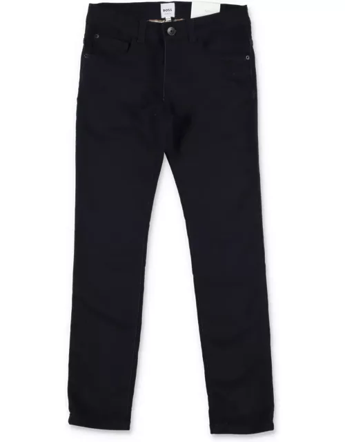 Hugo Boss Jeans Blu In Denim Di Cotone Stretch Bambino