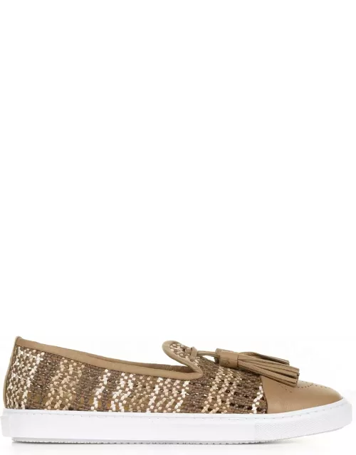 Fratelli Rossetti One Slip-ons In Woven Leather With Tassel