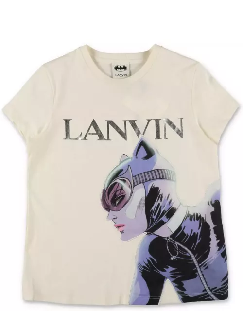 Lanvin X Batman T-shirt Bianca In Jersey Di Cotone Bambina