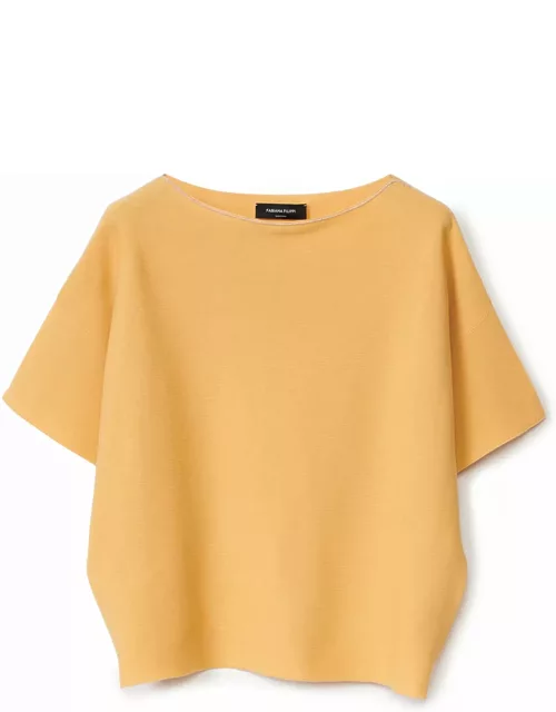 Fabiana Filippi Orange T-shirt In Organic Cotton