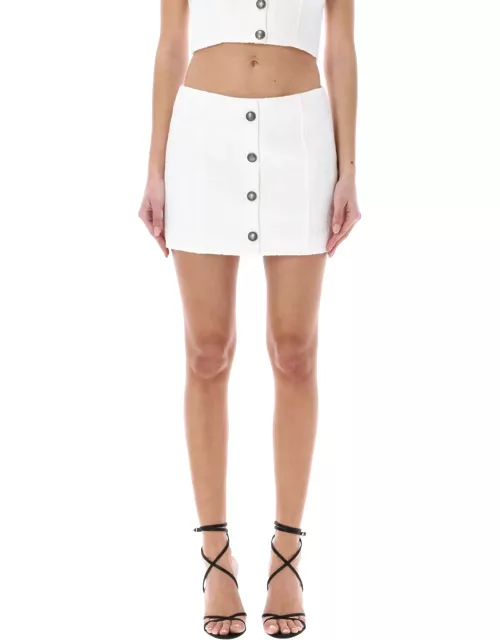 Alessandra Rich Tweed Boucle Mini Skirt