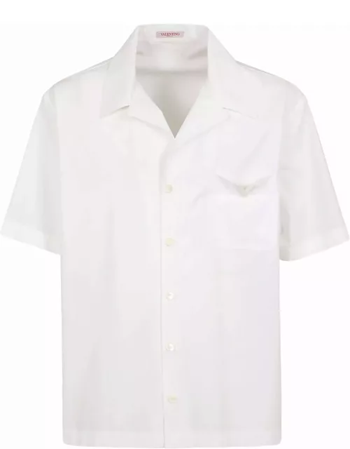 Valentino Garavani Short Sleeve V Detail Shirt