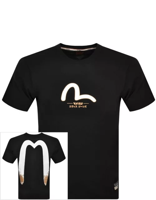 Evisu Logo T Shirt Black