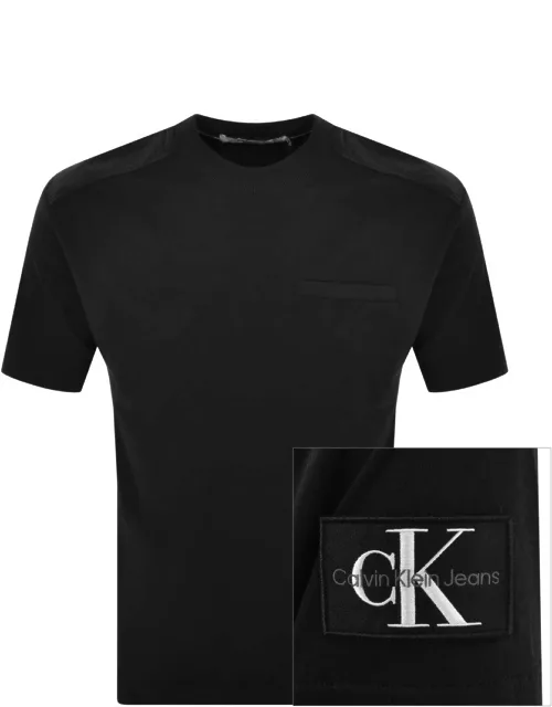 Calvin Klein Jeans Mix Media T Shirt Black