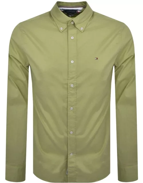 Tommy Hilfiger Long Sleeve Flex Poplin Shirt Green