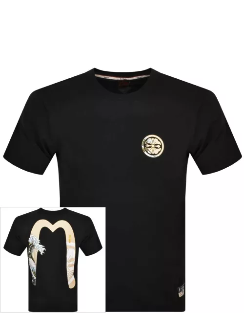 Evisu Logo T Shirt Black