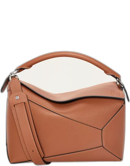 Puzzle Edge Leather Shoulder Bag