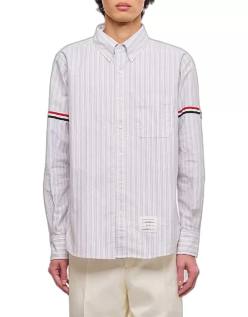 Thom Browne Straight Fit Cotton Shirt Grey