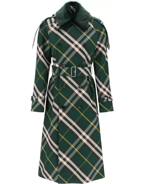 BURBERRY Kensington trench coat with Check pattern