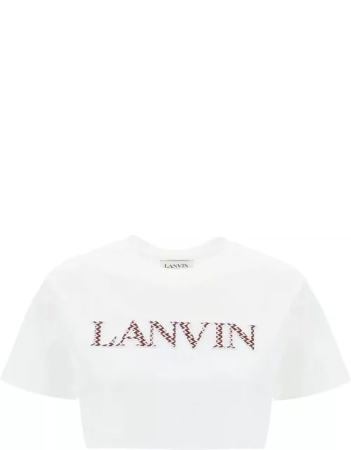 LANVIN curb logo cropped t-shirt