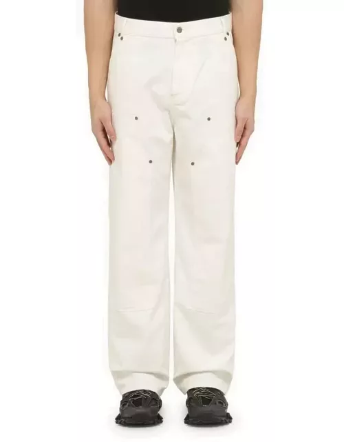 Cream cotton trouser