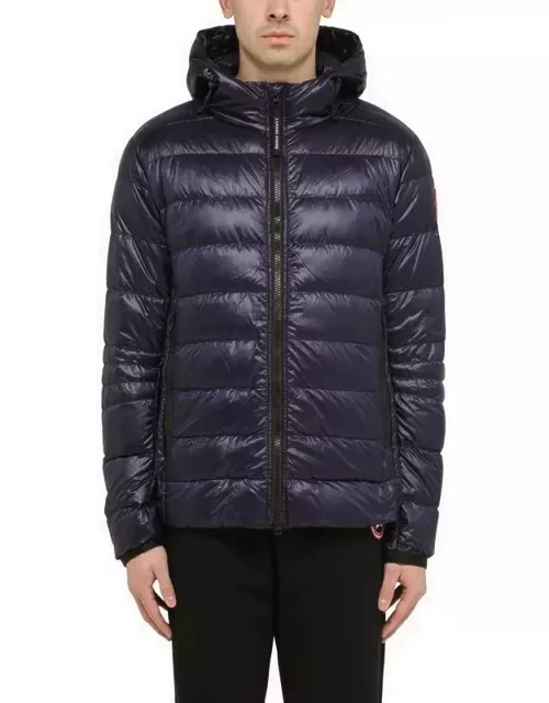 Crofton Hoody padded jacket in a blue technical fabric