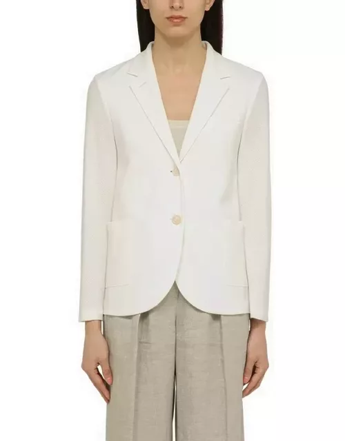 White single-breasted cotton jacket