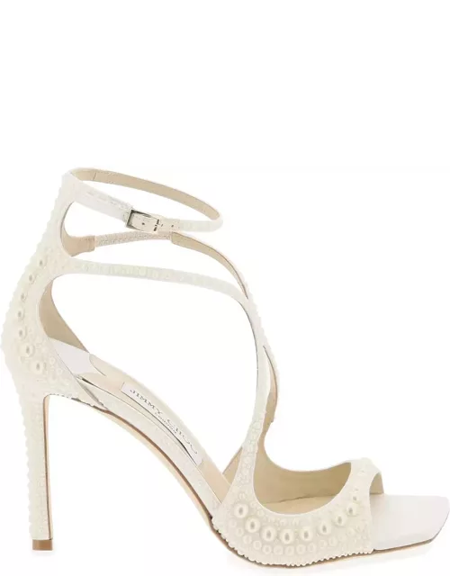 JIMMY CHOO azia 95 sandals with pearl