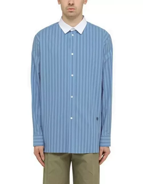 Stone blue striped long sleeve shirt