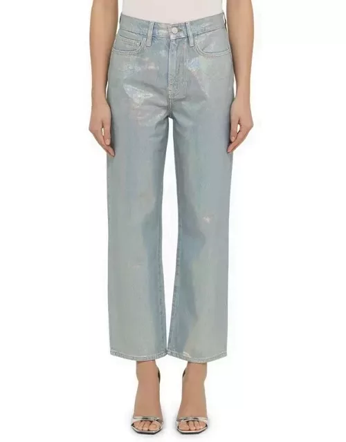 La Jane cropped jeans in Hologram deni