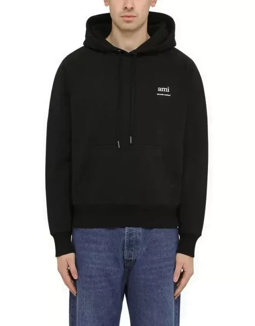 Black logoed hoodie