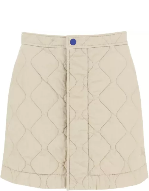 BURBERRY quilted mini skirt