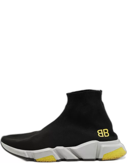 Balenciaga Black Knit Fabric BB Speed Trainer Sneaker