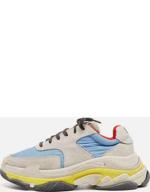 Balenciaga Multicolor Suede and Nylon Triple S Sneaker