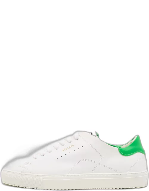 Axel Arigato White/Green Leather Clean Sneaker