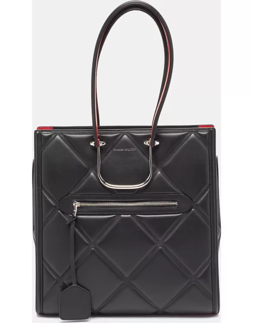 Alexander McQueen Black Quilted Leather The Tall Story Tote