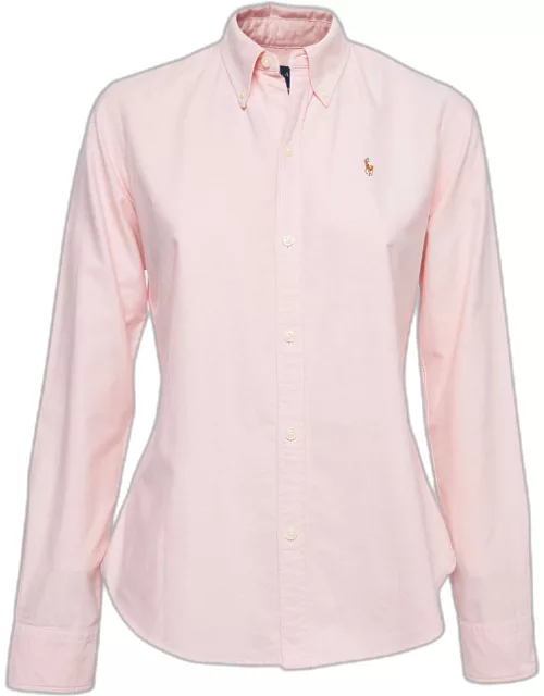 Ralph Lauren Pink Oxford Cotton Full Sleeve Slim Fit Shirt