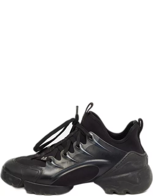 Dior Black PVC and Fabric D-Connect Sneaker