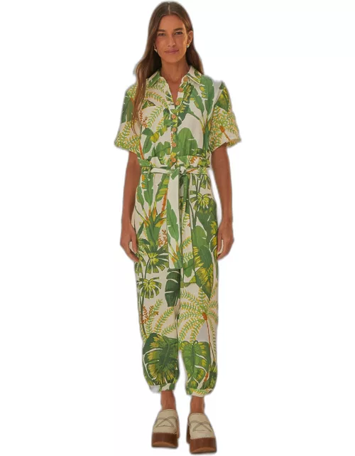 Tropical Forest Off-White Jumpsuit, TROPICAL FOREST OFF-WHITE /